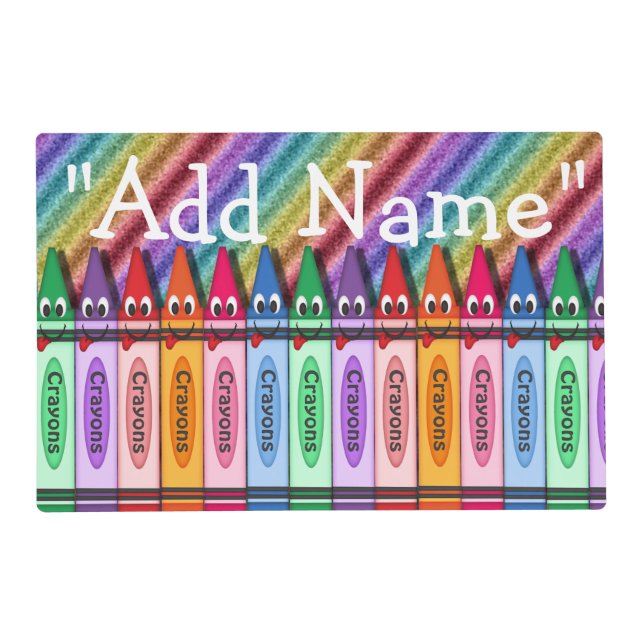 Crayons Art Artmat Laminated Placemat (Front)