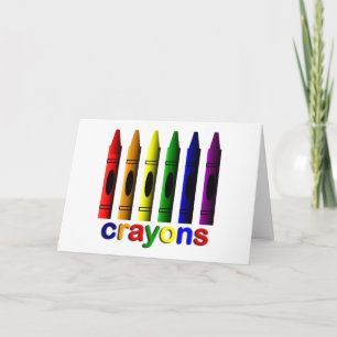 Crayons Art for Children Greeting Card