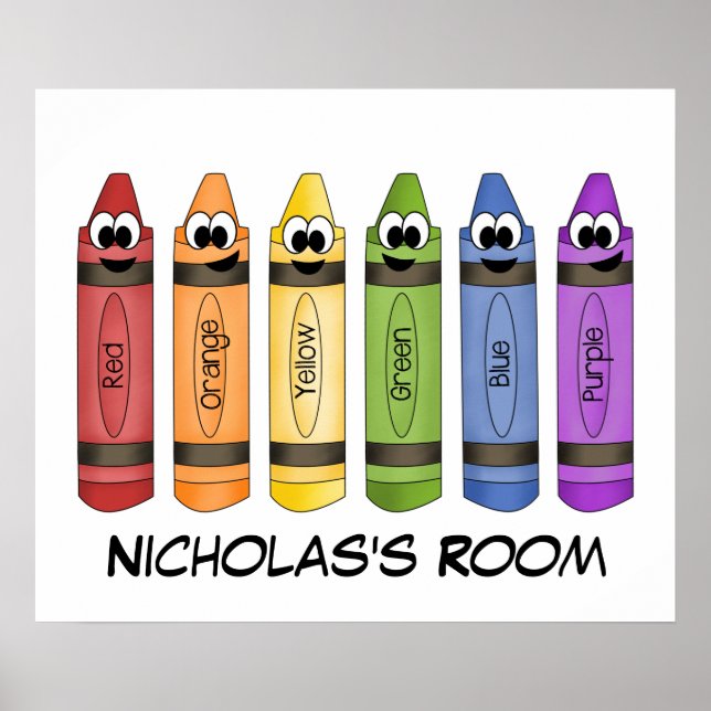 Crayons Bedroom Poster (Front)