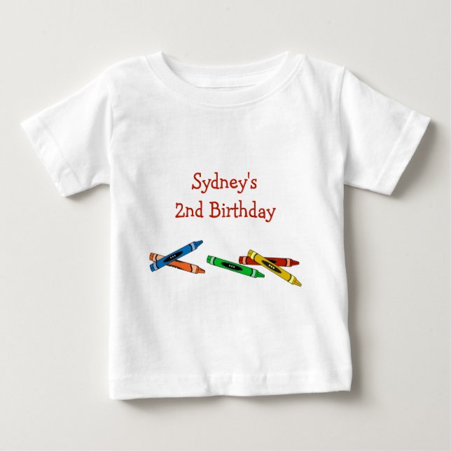 Crayons Birthday Kid's T-Shirt (Front)