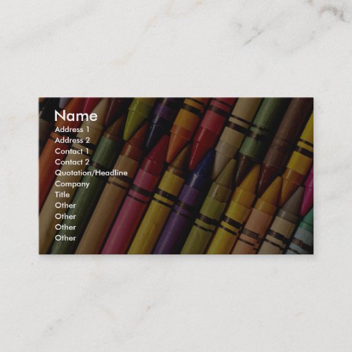 Customizable Crayons Business Cards