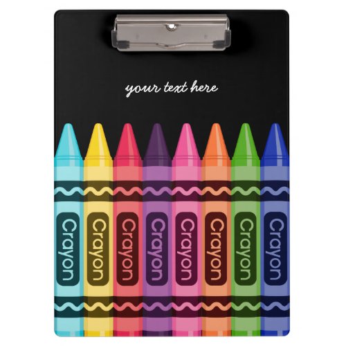 Crayons  choose your background color clipboard