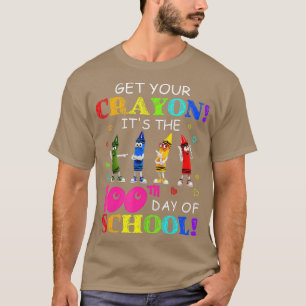 Crayons Dancing Get Your Crayon Its The 100th Of T-Shirt