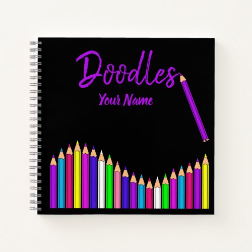 Crayons Doodles Sketch Book Notebook