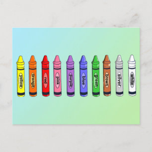 Crayons Flash Card