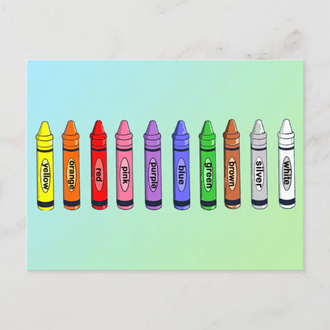 Crayons Flash Card | Zazzle