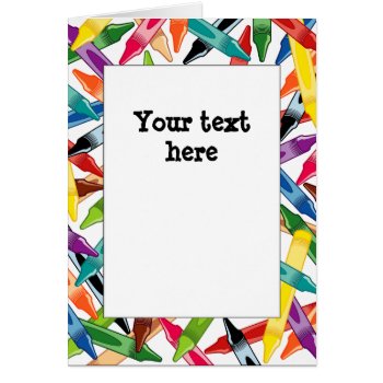 Crayons Frame by pomegranate_gallery at Zazzle