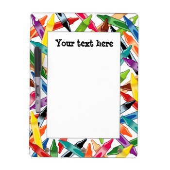 Crayons Frame Dry Erase Board by pomegranate_gallery at Zazzle