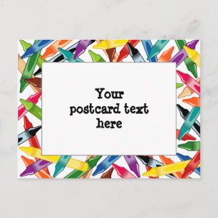 Crayons Frame Postcard