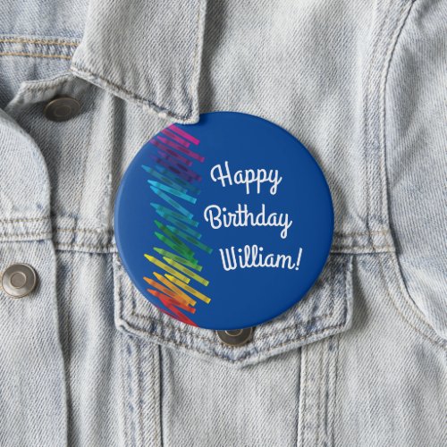 Crayons Kids Birthday Party Art Cute Colorful Button