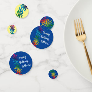 Crayons Kids Birthday Party Art Cute Colorful Confetti