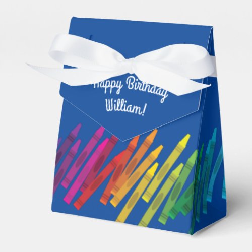 Crayons Kids Birthday Party Art Cute Colorful Favor Boxes