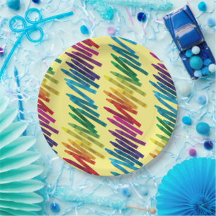 Crayons Kids Birthday Party Art Cute Colorful Paper Plates