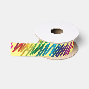 Crayons Kids Birthday Party Art Cute Colorful Sati Satin Ribbon