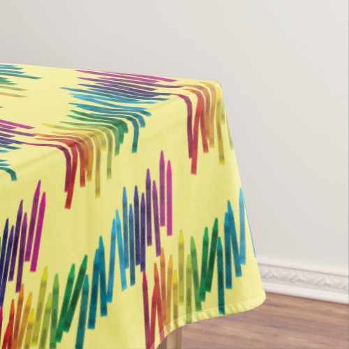 Crayons Kids Birthday Party Art Cute Colorful Tabl Tablecloth