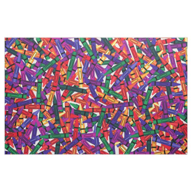 Crayons Kids Crayon  colorful Fabric (Yard)