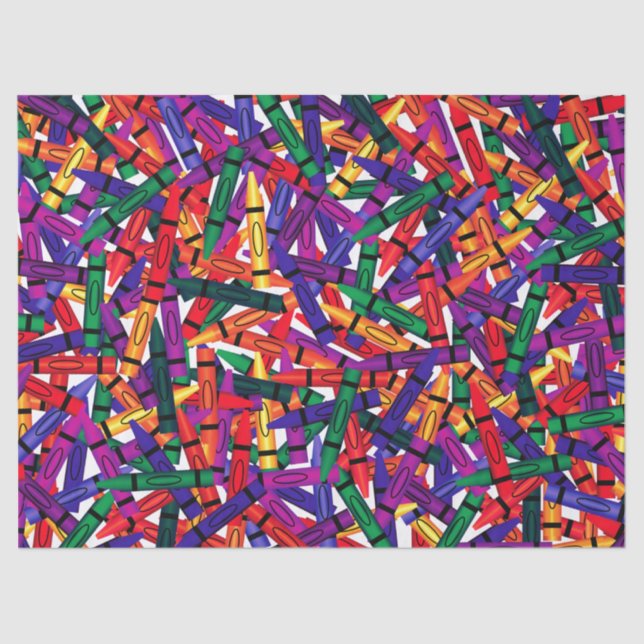 Crayons Kids Crayon Decoupage background Tissue Paper (Front)