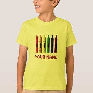 Crayons Name Template Crayon Kids T-shirt