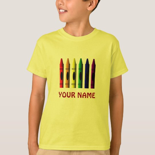 Crayons Name Template Crayon Kids Tshirt