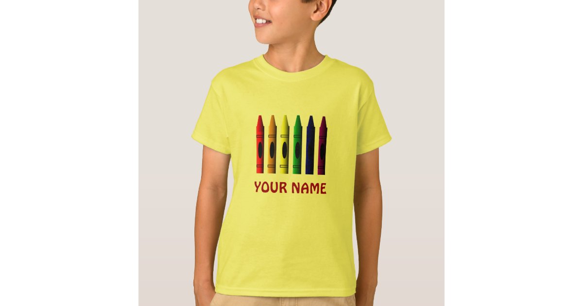 Crayons Name Template Crayon Kids Tshirt Zazzle