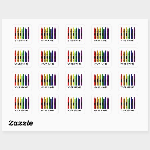 Crayons Name Template Crayon Sticker Zazzle
