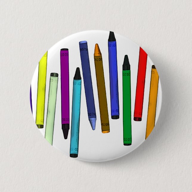 Crayons Pinback Button (Front)