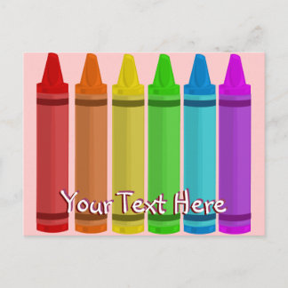 Crayons Postcard