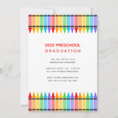 Crayons Preschool Graduation Invitation (Front)