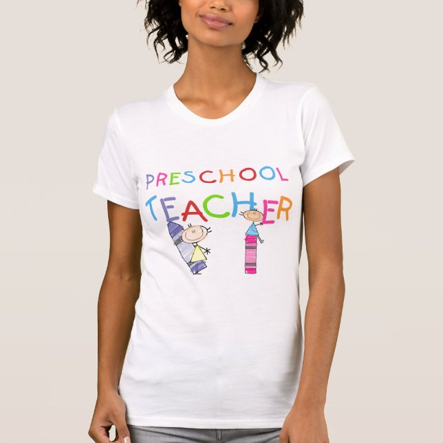 Crayons Preschool Teacher Tshirts and Gifts (Front)