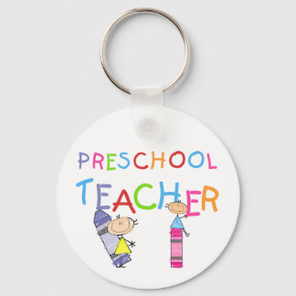 Crayons Preschool Teacher Tshirts and Gifts Keychain