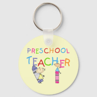 Crayons Preschool Teacher Tshirts and Gifts Keychain