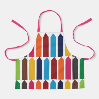 Crayons School Kindergarten Kids Children Colorful Apron