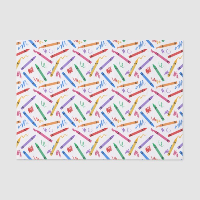 Crayons School Tissue Paper (Front)