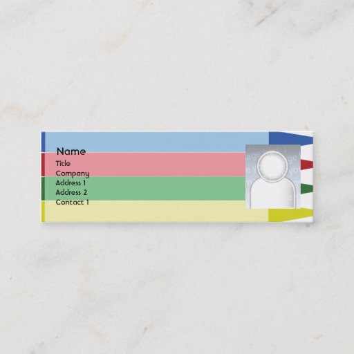 Customizable Crayons - Skinny Business Card Template