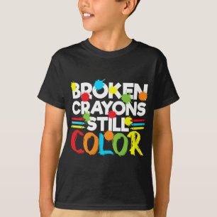 Crayons Still Color Mental Health Awareness 5 T-Shirt