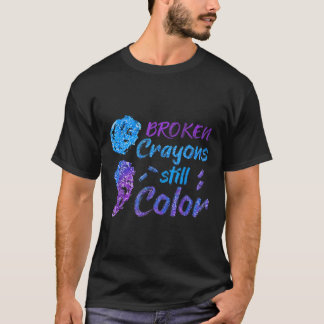 Crayons Suicide Awareness Month Support  T-Shirt