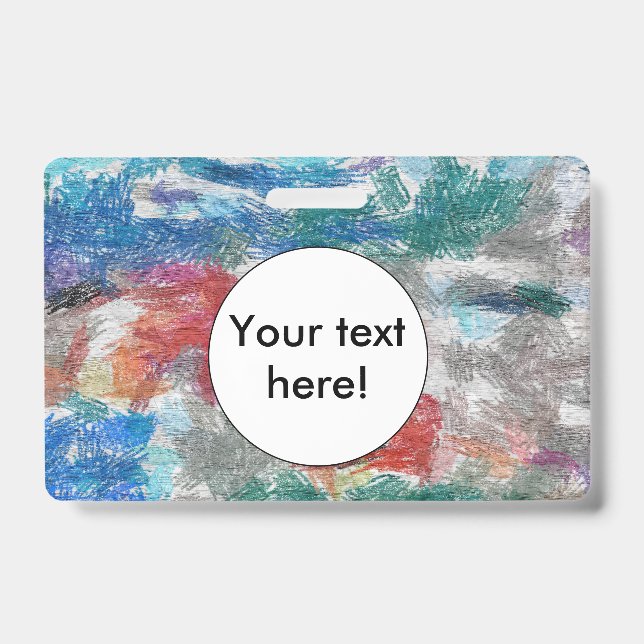 Crayons texture badge (Front)