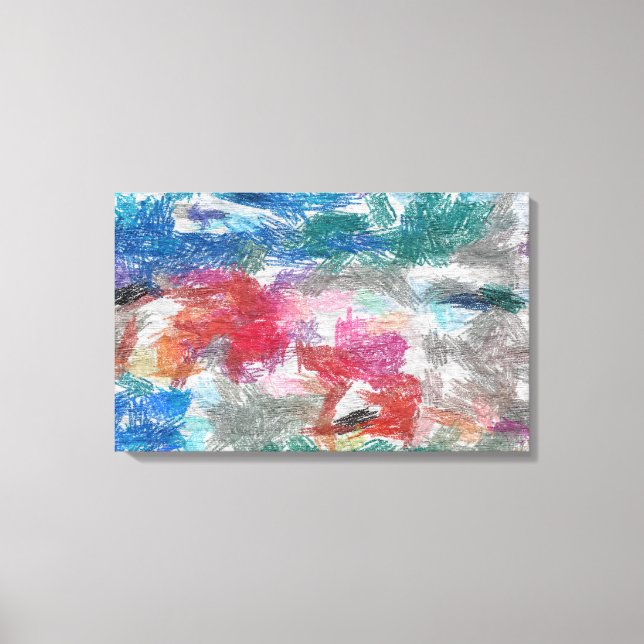 Crayons texture canvas print (Front)