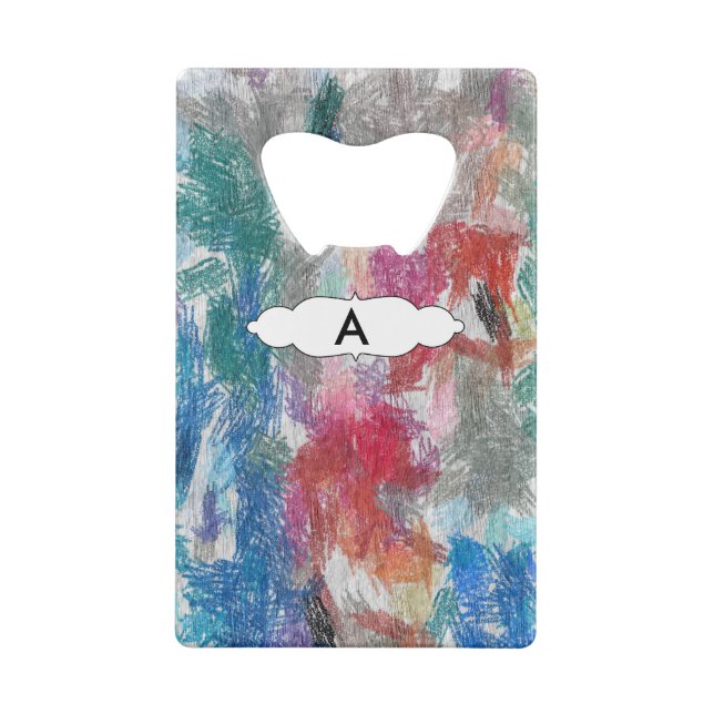 Crayons texture credit card bottle opener (Back)