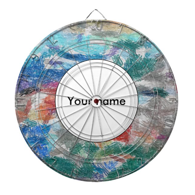 Crayons texture dart board (Front)
