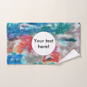 Crayons texture hand towel 
