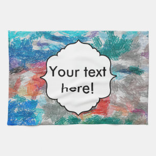 Crayons texture kitchen towel
