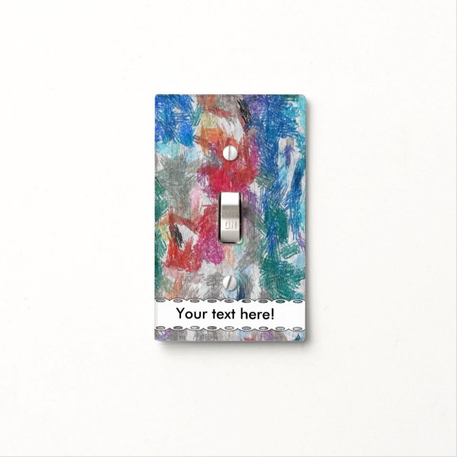 Crayons texture light switch cover (In Situ)