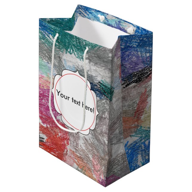 Crayons texture medium gift bag (Front Angled)