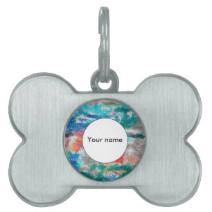 Crayons texture pet ID tag