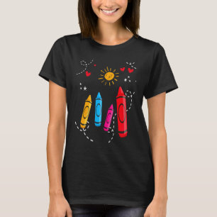 Crayons That Won't Quit Artists  Fun Colored T-Shirt