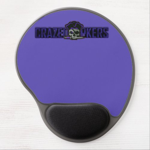 Crazed Pkers Purple Gel Supported Logo Gel Mouse Pad