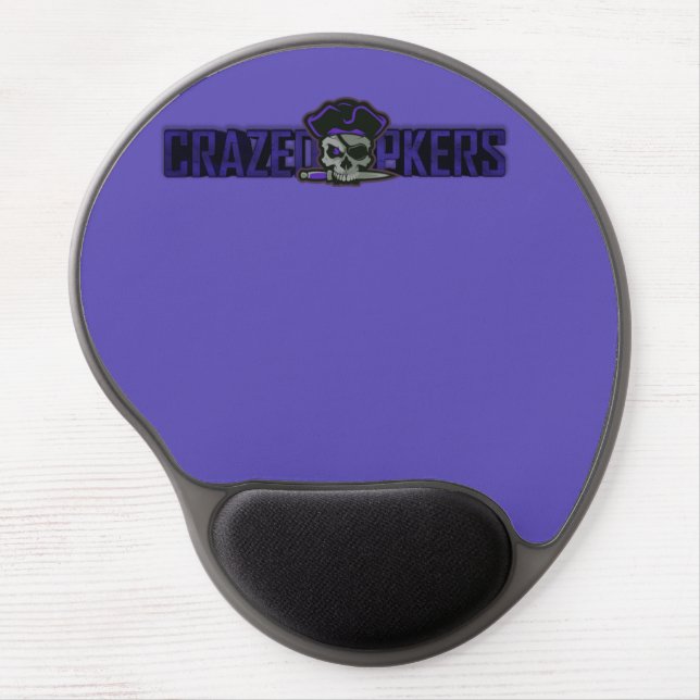 Crazed Pkers Purple Gel Supported Logo Gel Mouse Pad (Front)