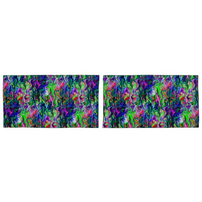 Crazee Squiggly Garden.... Pillow Case (Front-Set)