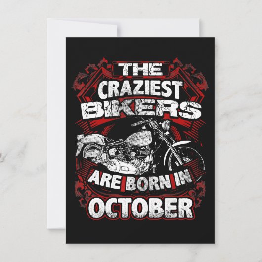 Craziest Bikers Are Born October Motorcycle Lover (Front)